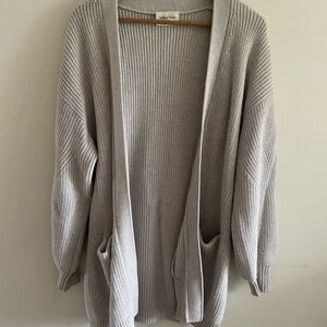 Wilfred Light Gray Open-Front Cardigan